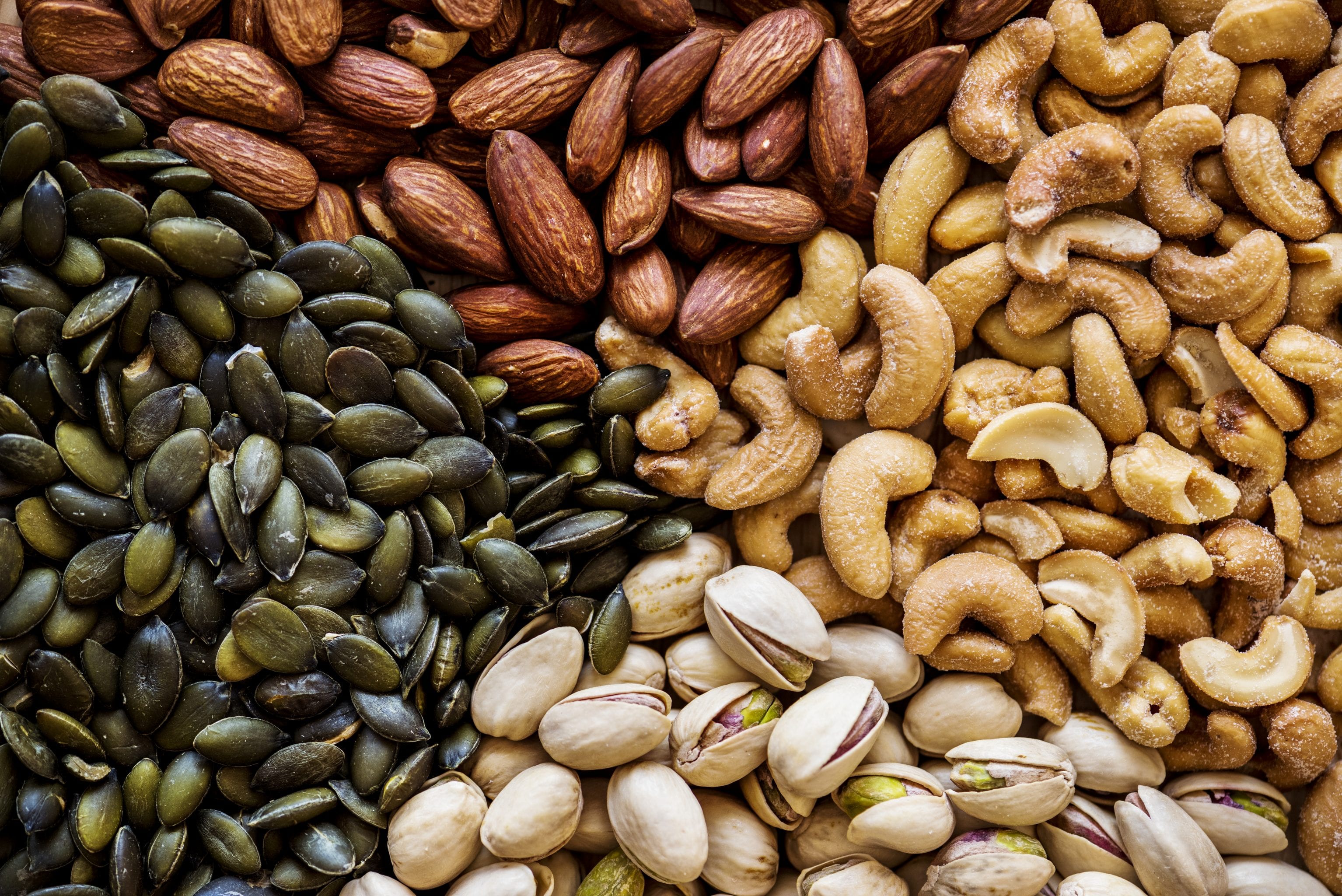 Pumpkin Seeds, Almond, Cashews, Pistachios 